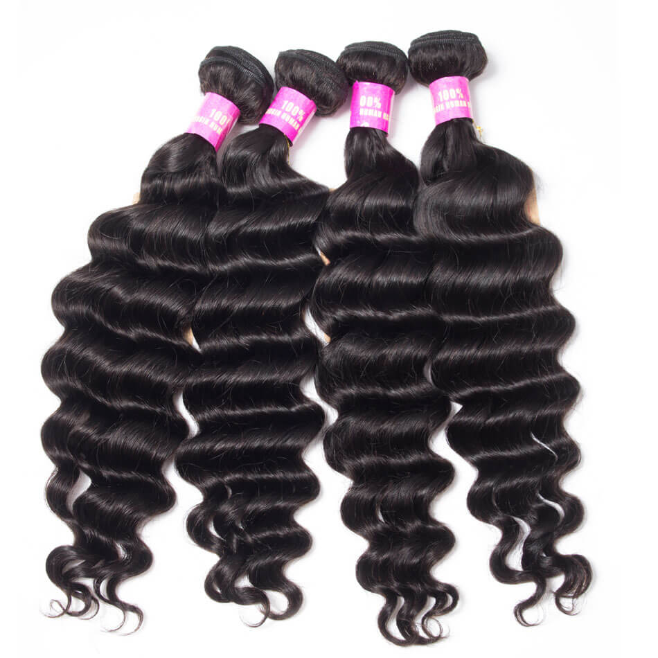 Indian Loose Deep Wave Virgin Hair 4 Bundles 100% Virgin Hair Bundles Loose Deep Weave Human Hair Extension