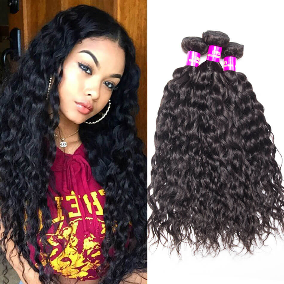 7 bundles of wet and wavy human hair