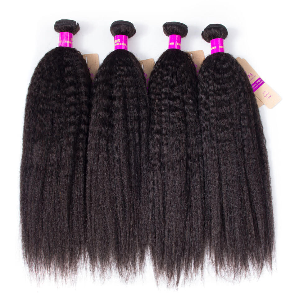 Tinashe Hair Brazilian Kinky Straight Hair 4 Bundles Deal Mink Brazilian Hair Yaki Straight Human Hair Weave