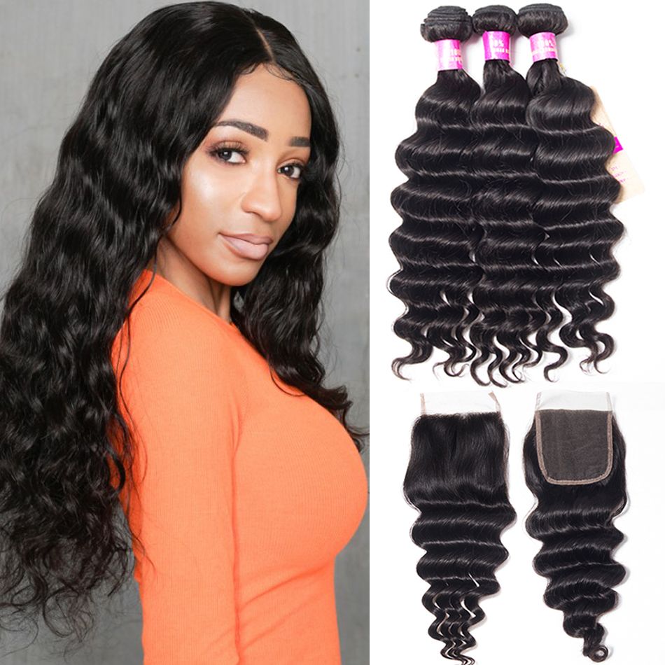 Loose Deep Wave Brazilian Hair Weave Bundles With Closure | Tinashehair Loose Deep Wave Brazilian Hair Weave Bundles With Closure | Tinashehair