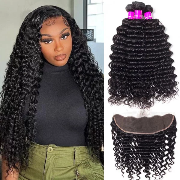 Tinashe hair deep wave with HD frontal