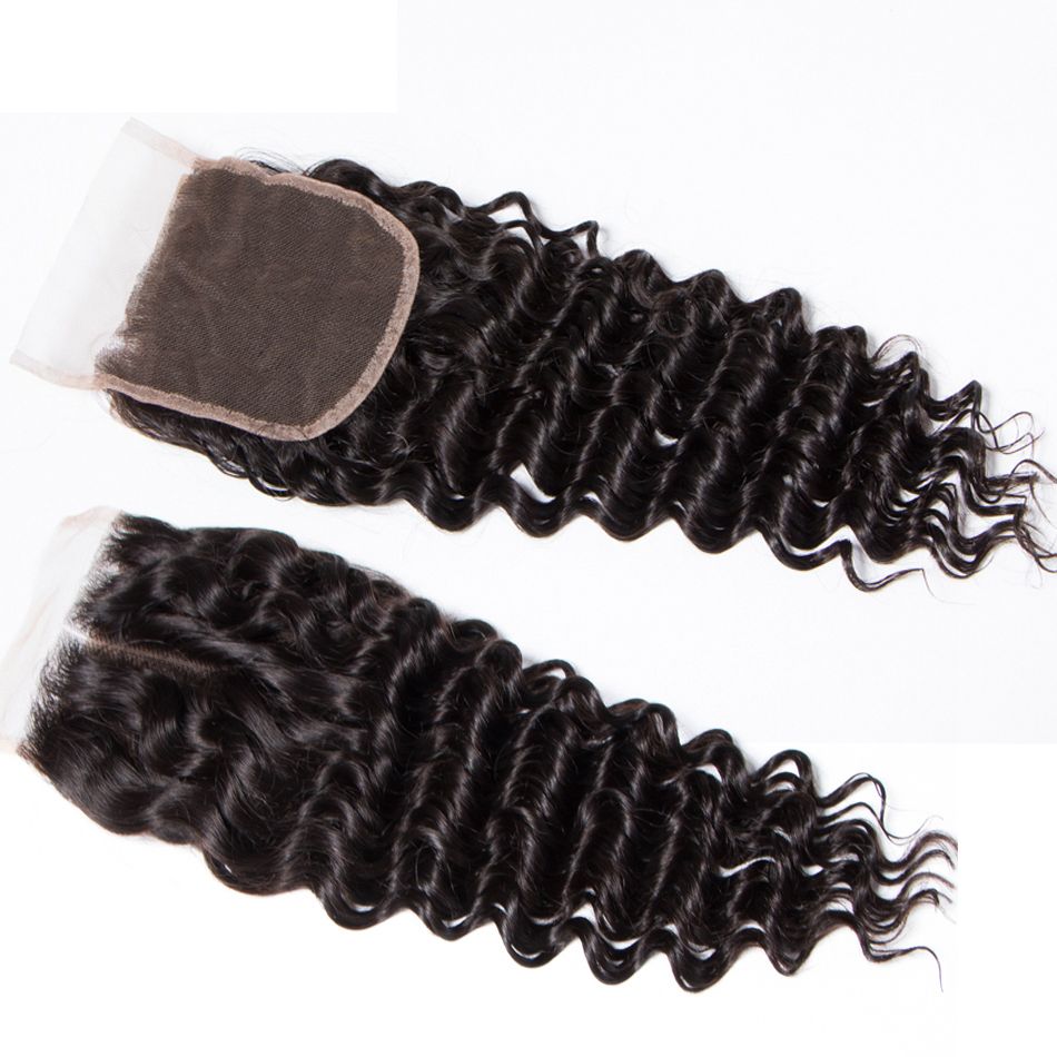 Tinashe Hair Deep Wave Lace Closure Human Hair Extensions 4*4 Lace Closure Deep Wave