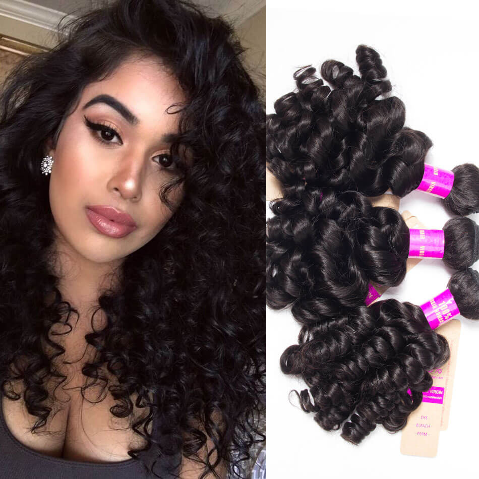 Tinashe Brazilian Hair Bouncy Curly Weave 3 Bundles 100% Unprocessed Virgin Human Hair Funmi Hair Curls