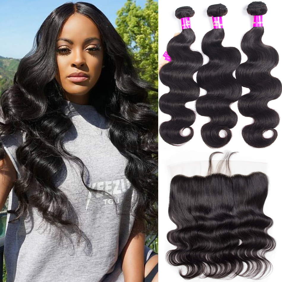 Malaysian Body Wave 3 Bundles With Frontal Tinashe Hair Malaysian Virgin Hair With Frontal Best Human Hair For Sale