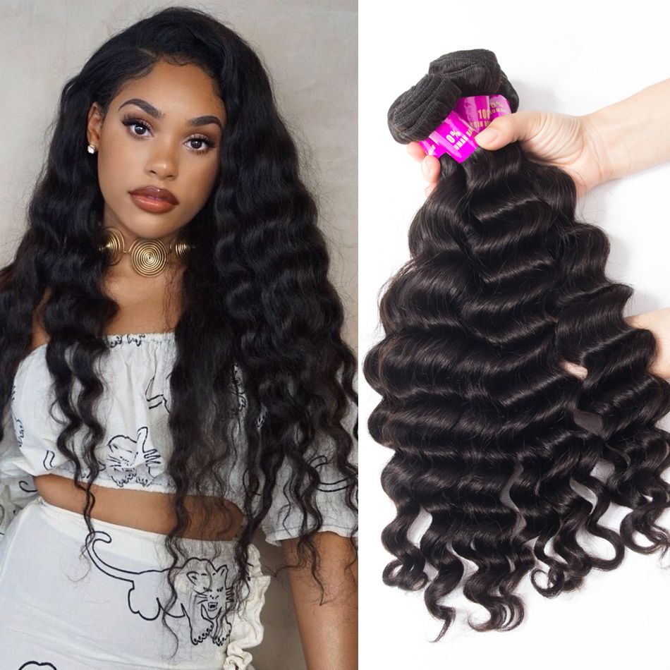 Malaysian Hair Loose Deep Wave 4 Bundles Tinashehair