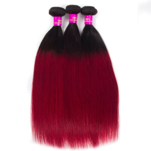 Tinashe hair straight hair bundles ombre hair 1b burgundy