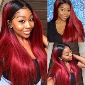 maroon weave hair