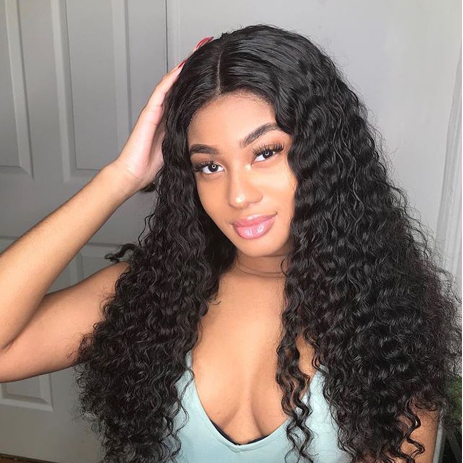 Tinashe hair deep wave curly wigs