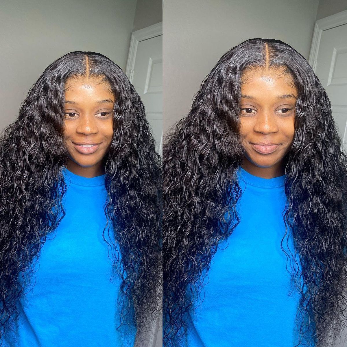 Water Wave Lace Front Wigs  6×6 Pre Plucked Wet and Wavy Lace Front Wigs for Full Head 180% Density