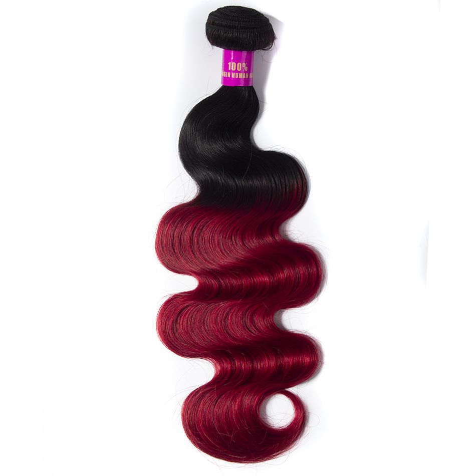Tinashe hair 1b red Brazilian body wave bundles