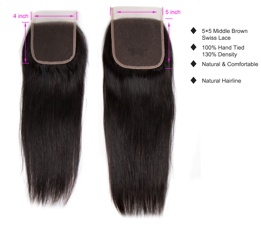 tinashe hair straight 5×5 closure