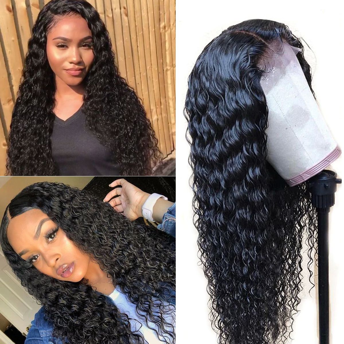 Deep wave full lace wigs