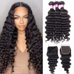 Tinashe hair loose deep 3 bundles with closure