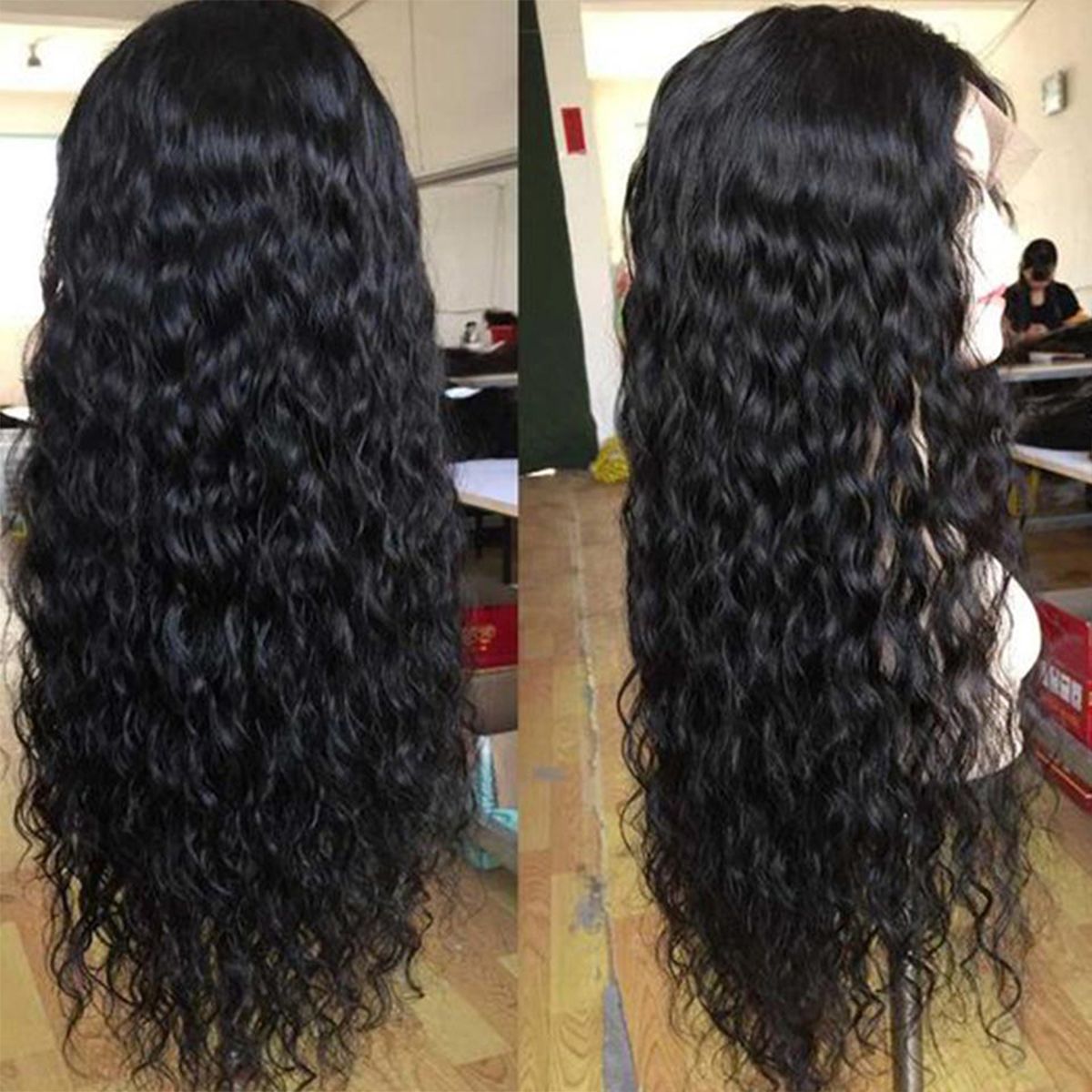 Water wave full lace wigs