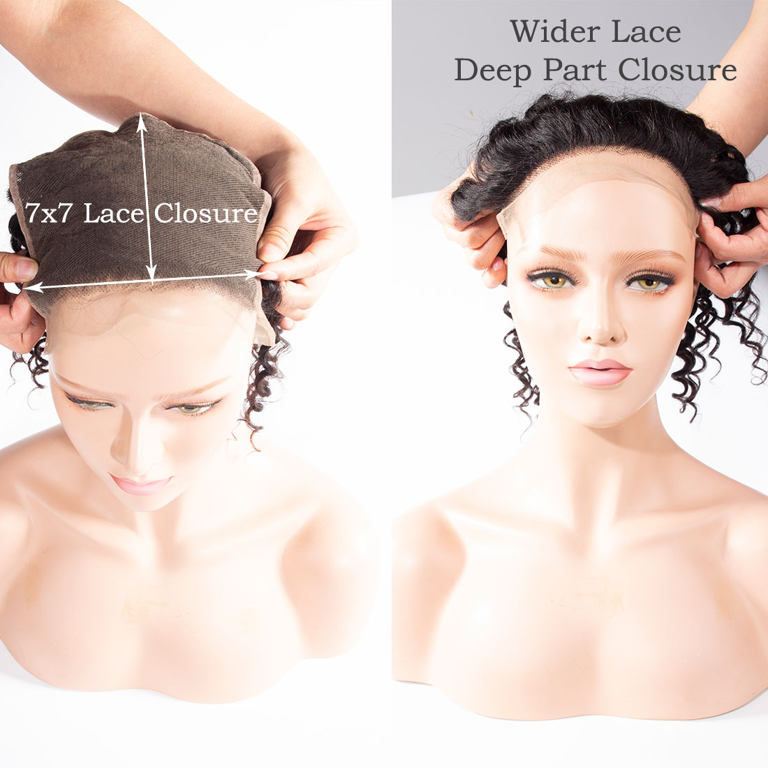 7x7 deep wave lace closure
