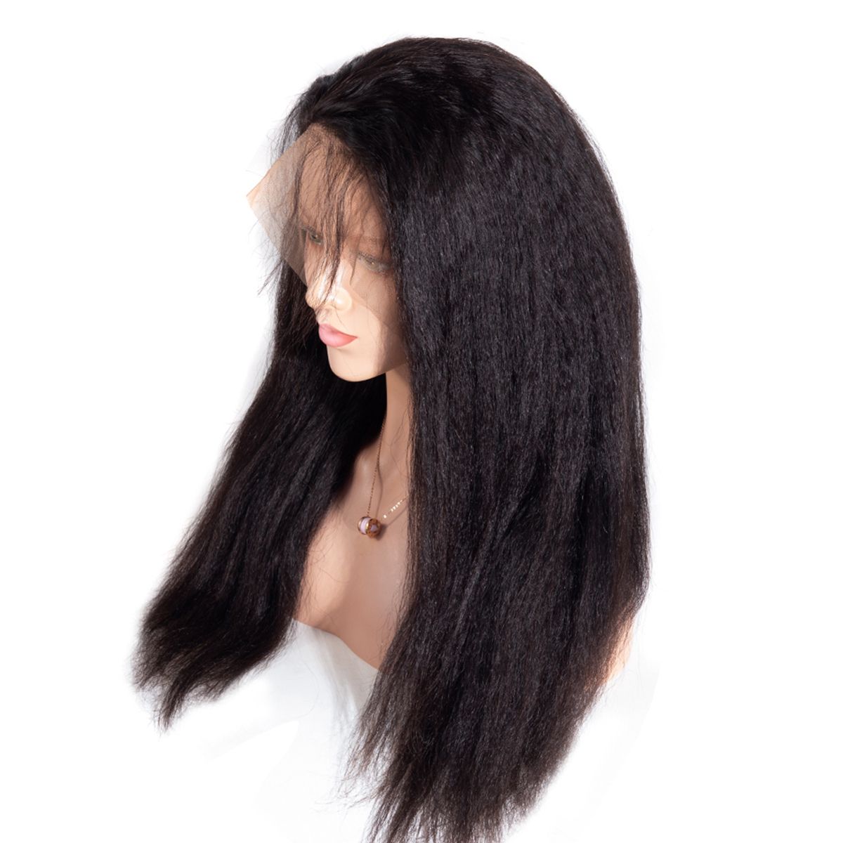 kinky straight lace front wig 1
