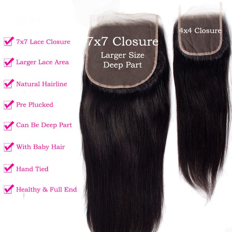 tinashe hair 7x7 straight hair closure