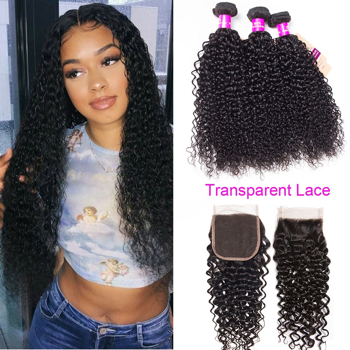 Lace closure curly hair Clearance