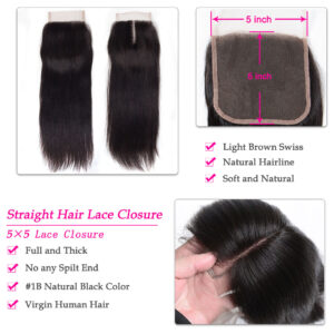 5x5 straight hair lace wig