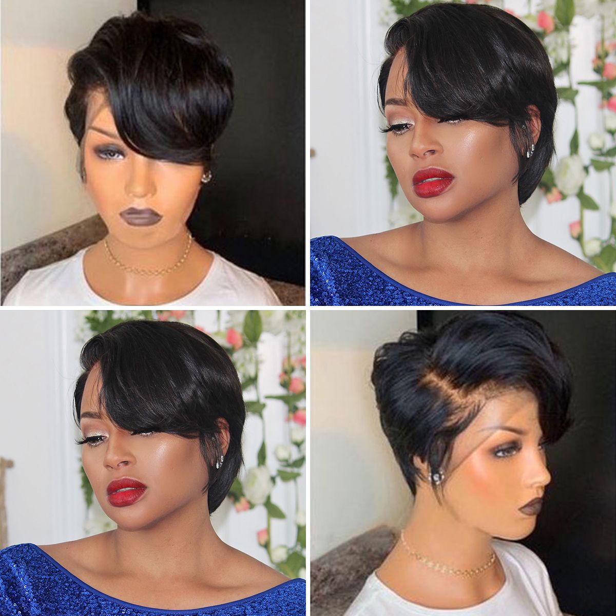 human hair pixie cut wig