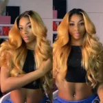 Tinashe hair glueless ombre honey blonde wig 1