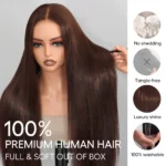 Tinashe hair dark brown straight wig 2