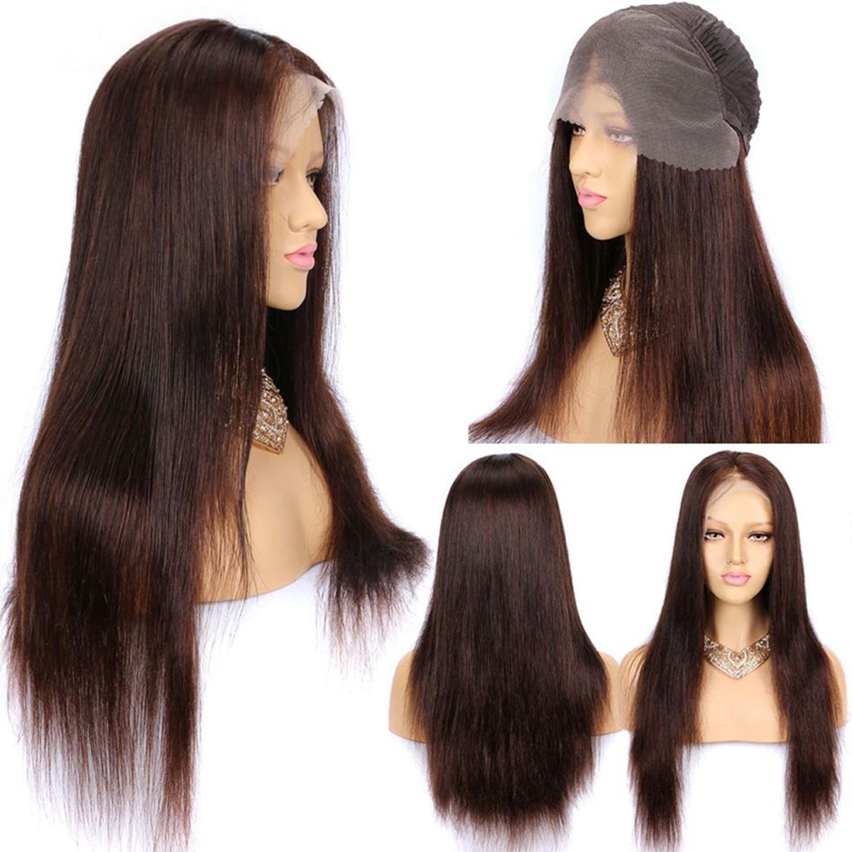 Brown-color-straight-lace-front-wig