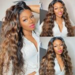 Highlight body wave lace front wig