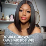 Tinashe hair raw hair bone straight 6x5 bob wig (2)