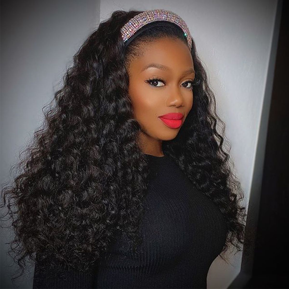 Headband-wig-loose-deep