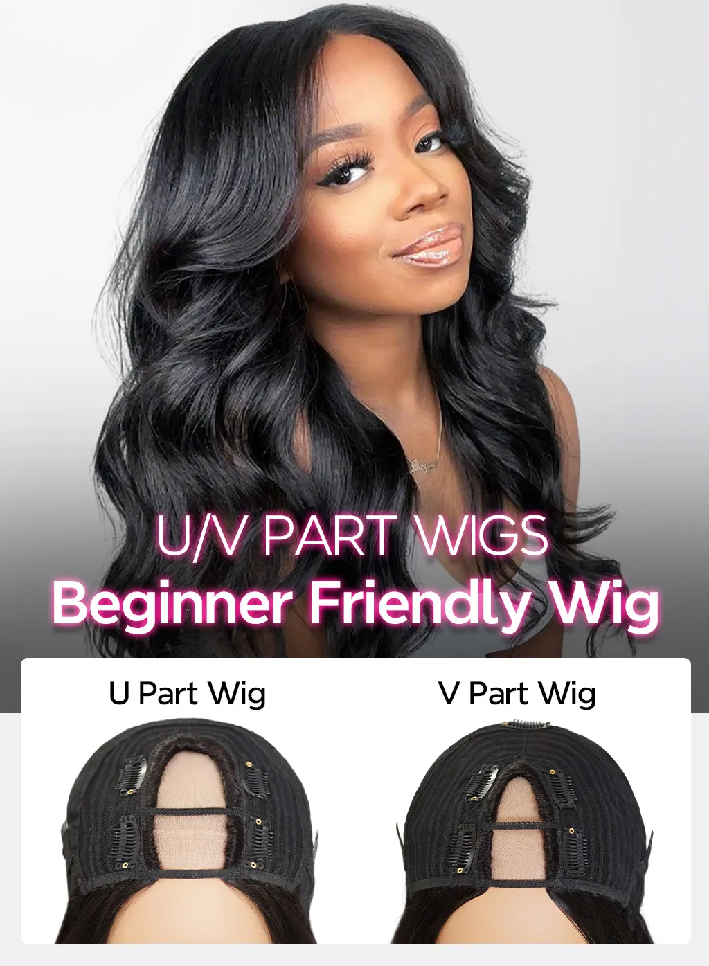 Tinashe hair body wave u-v part wig description