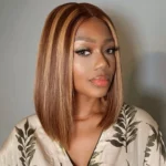 Tinashe hair highlight honey blonde bob wig (1)