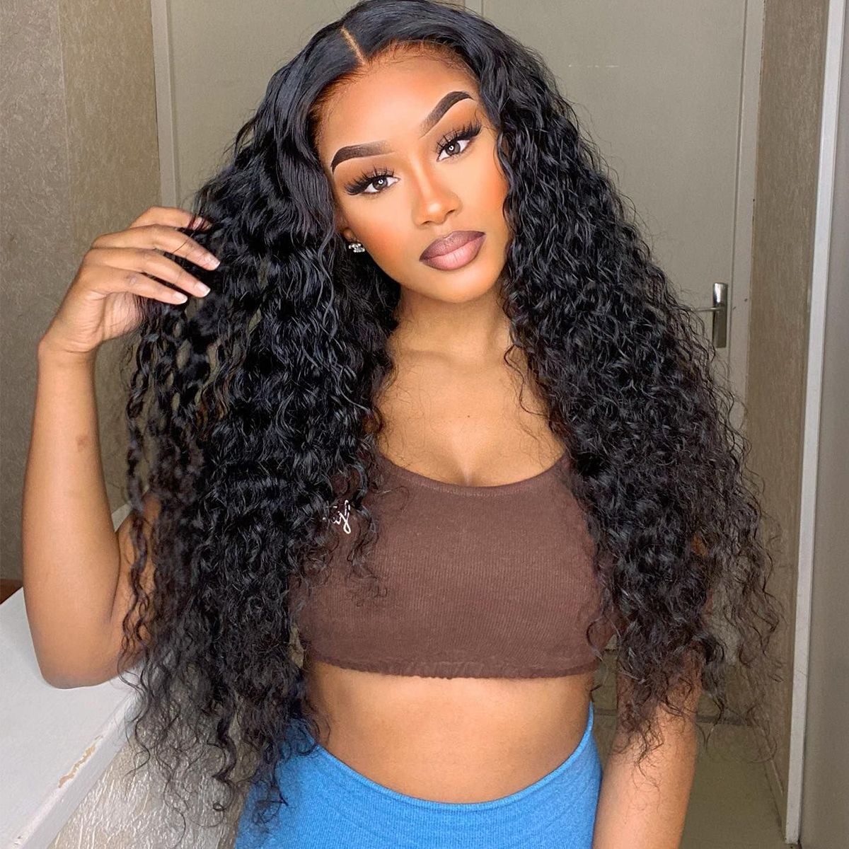 13×4 HD Lace Front Wigs Curly Wave Human Hair Wigs 180%