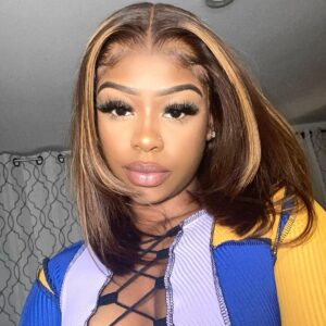 Ombre P4/27 HD Lace Front Wig Highlight Bob Wigs