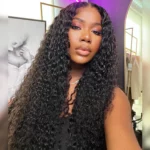 Tinashe hair glueless curly lace closure wig (1)