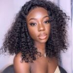 Tinashe hair glueless deep curly short wig