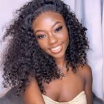 Tinashe hair glueless deep curly short wig