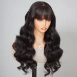 Tinashe hair body wave wig with bangs 2