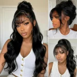 Tinashe hair body wave wig with bangs (6)