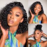 Deep wave headband bob wig