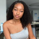 Kinky curly bob headband wig