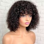 curly bob wig bangs