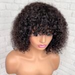 curly bob wig bangs