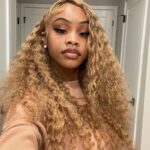 #27 Honey blonde water wave wig