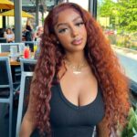 Reddish brown water wave lace wig