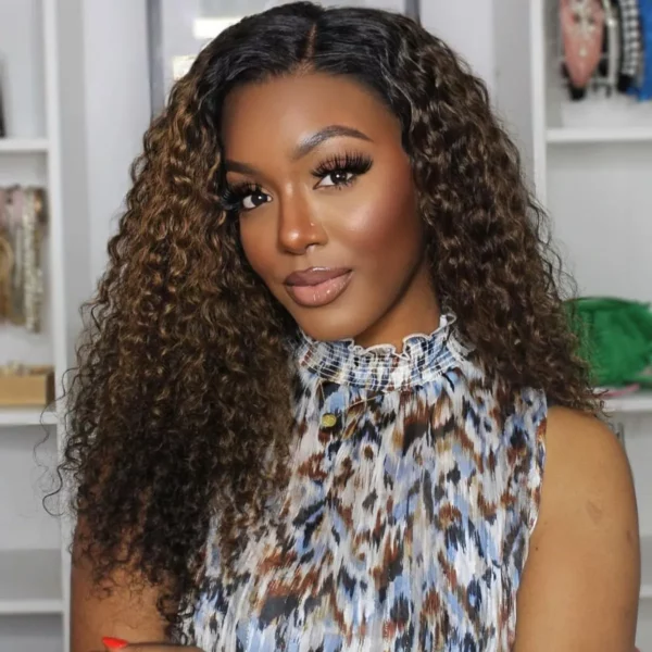Tinashe hair highlight curly wig (1)