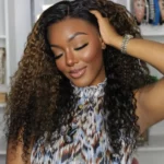 Tinashe hair highlight curly wig (2)