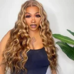 Tinashe hair highlight loose deep lace wig