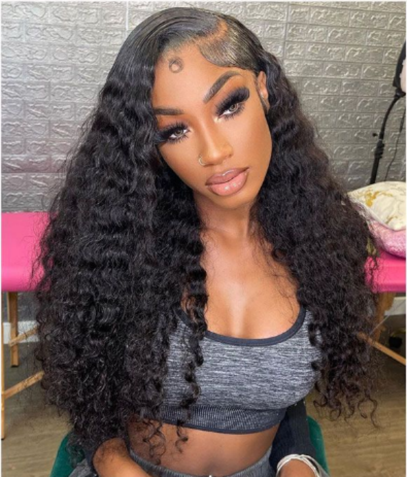 Skin Melt 13×4 HD Lace Frontal Wigs Deep Wave Human Hair Wigs 180%