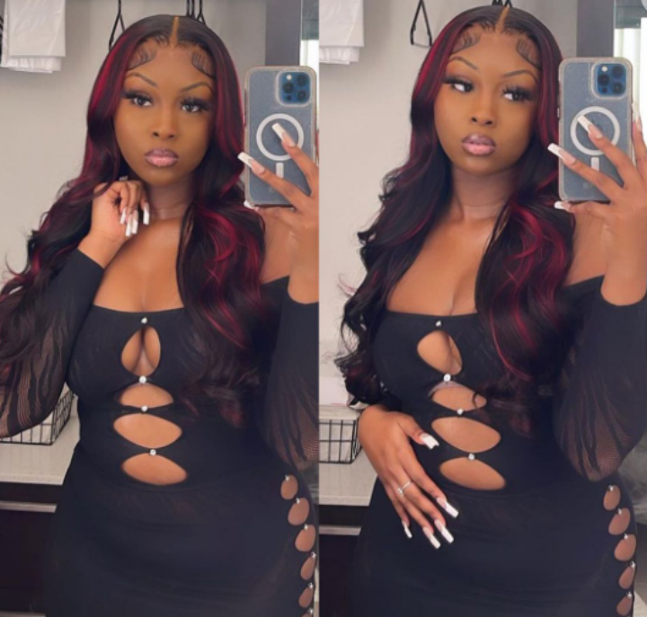 99J Burgundy Highlight Body Wave 13×4 Full Frontal HD Lace Wig